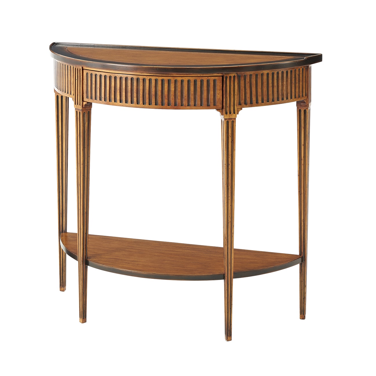 The Provincial Bowed Console, Theodore Alexander Console, Brooklyn, New York, Furniture by ABD