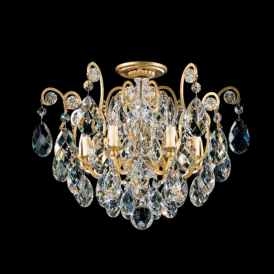 Schonbek Flush Mount Crystal Ceiling Lights, Accentuations Brand, Furniture by ABD, Brooklyn, New York