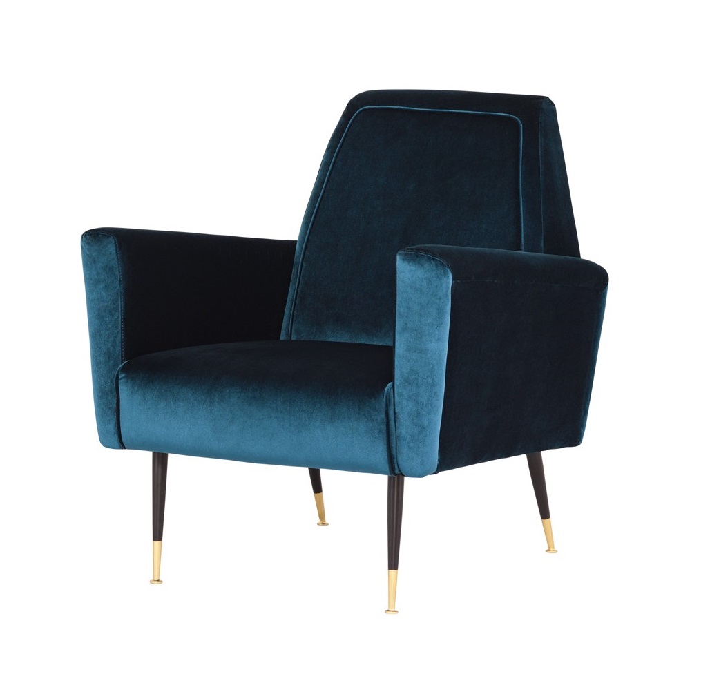 Victor Midnight Blue Chair, Nuevo Living Chairs Brooklyn New York - Furniture By ABD
