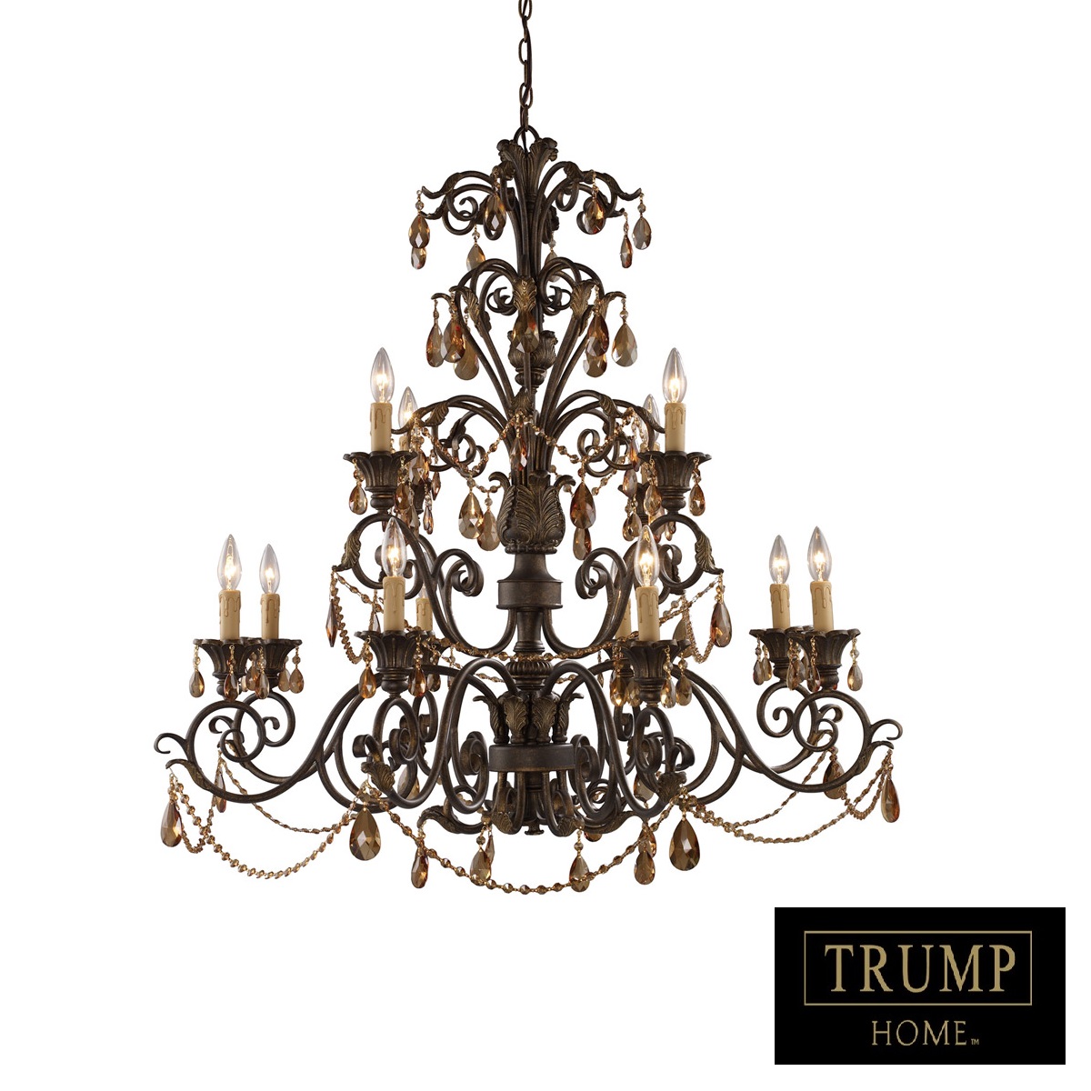 ELK Lighting Classic Crystal Chandelier, Accentuations Brand, Furniture by ABD 