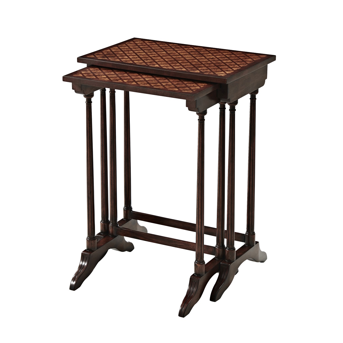 A Parquetry Nests of Tables, Theodore Alexander Table, Brooklyn, New York