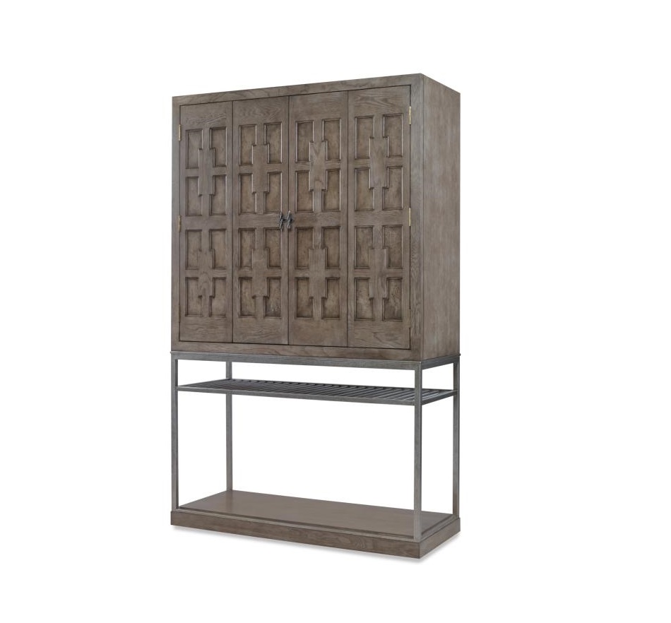 Century Furniture Casa Bella Burl Bar Cabinet - Timber Grey Finish Brooklyn, New York
