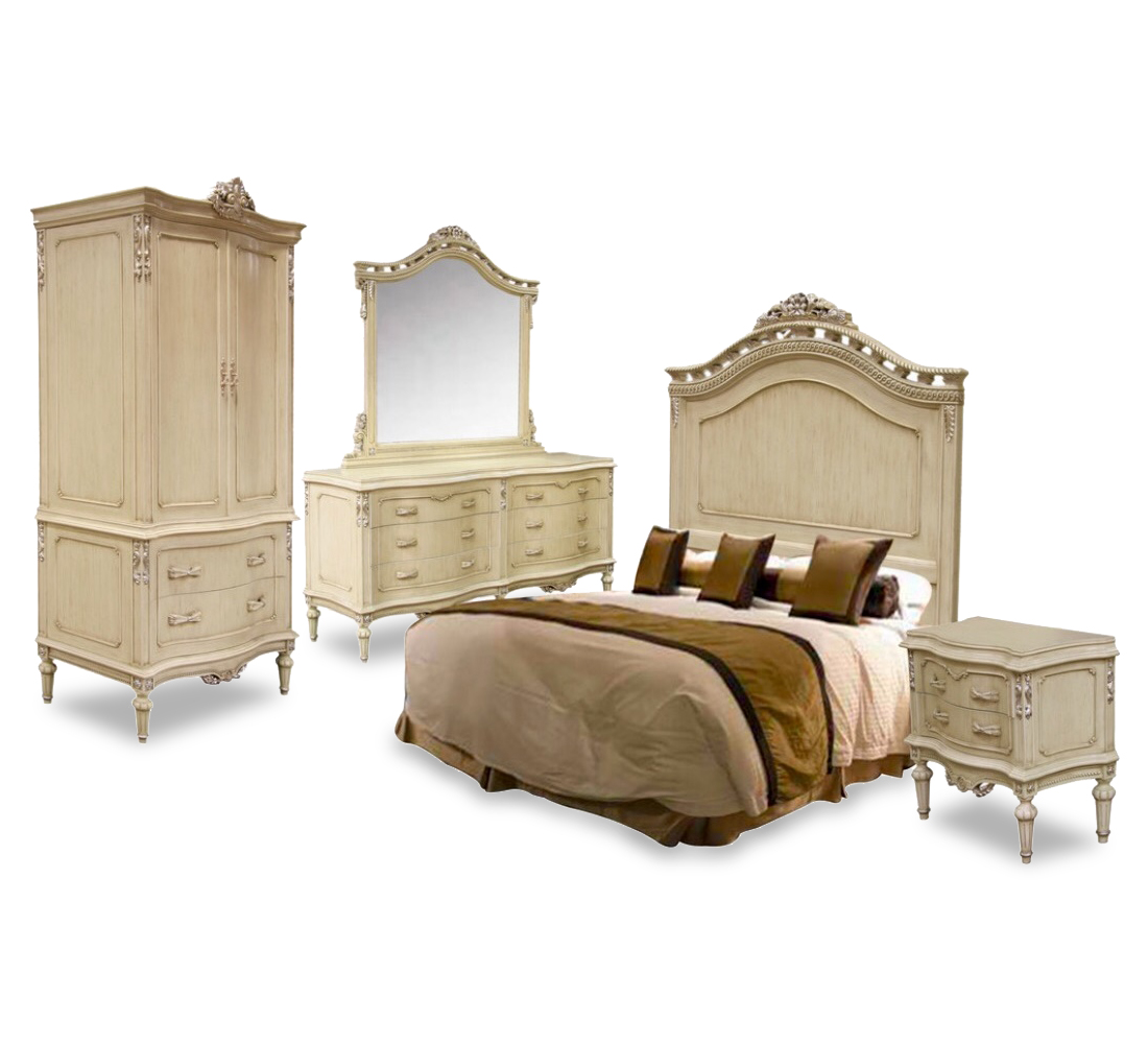 Mb White Silver Bedroom Set, Complete Bedroom Sets for Sale Brooklyn - Accentuations Brand