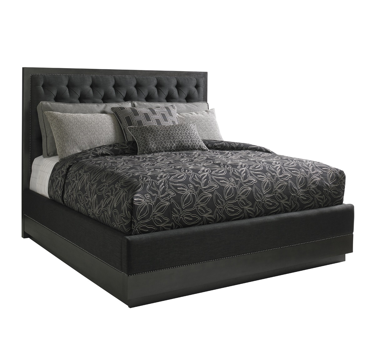 Carrera Maranello Bed, Lexington Contemporary Upholstered Headboard Bed