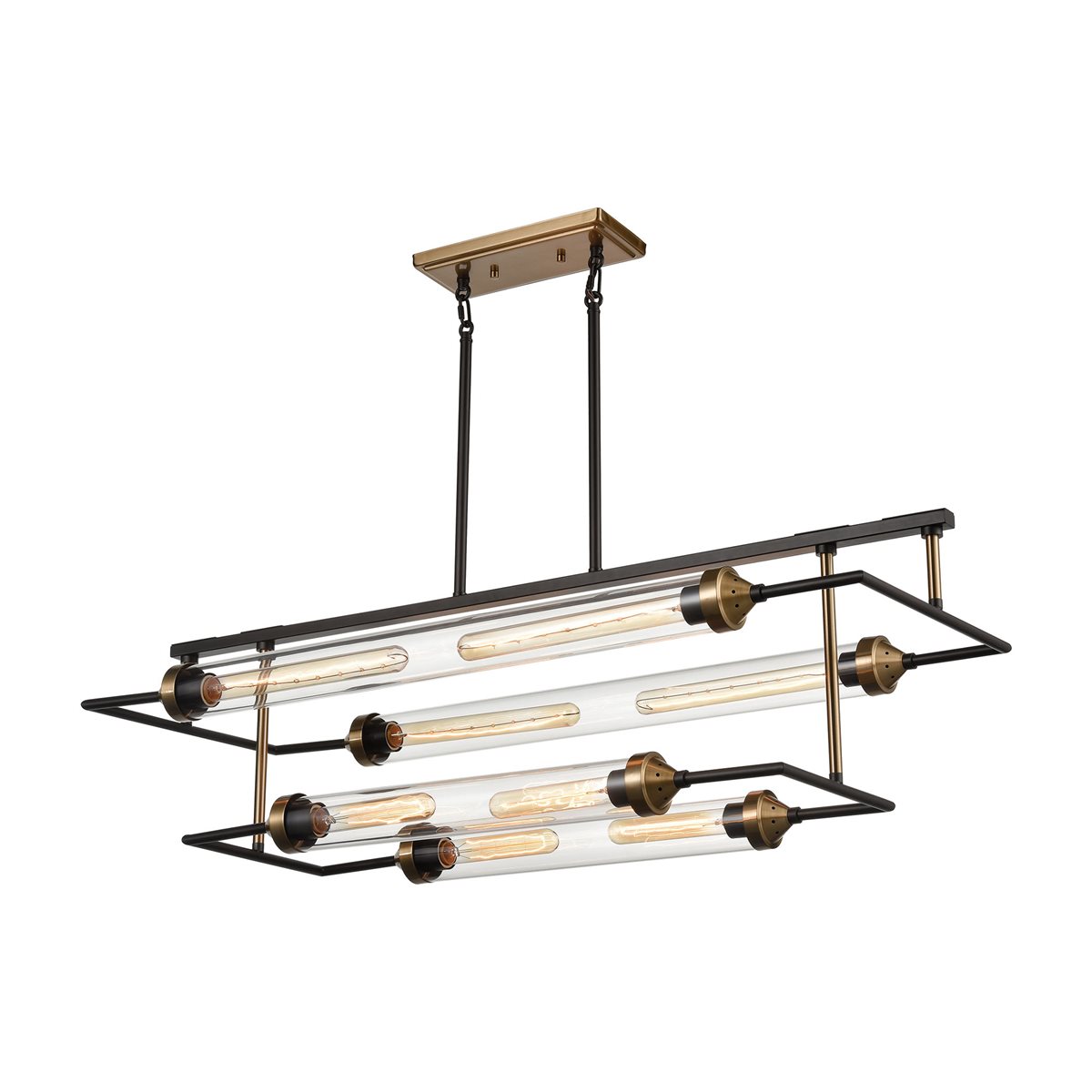Modern North by north east 8-light linear chandelier for Dining Room ELK Lighting Brooklyn,New York