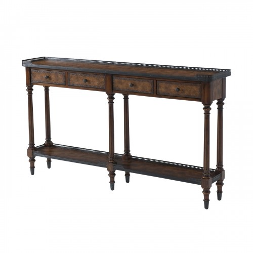 The Louis Xvi Leather Console, Theodore Alexander Console, Brooklyn, New York, Furniture by ABD