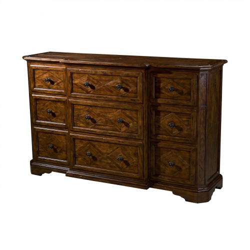 Rustic Heirloom Dresser, Theodore Alexander Dresser, Brooklyn, New York, Furniture by ABD