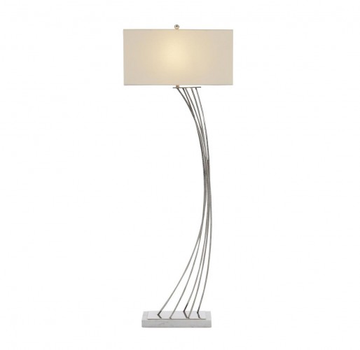 Cambered Nickel Floor Lamp, John Richard Floor Lamp, Brooklyn, New York, Furniture y ABD