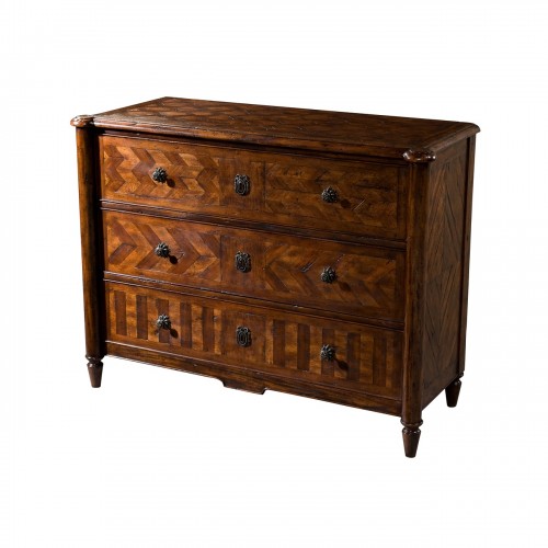 Parquetry Characteristics Chest, Theodore Alexander Chest, Brooklyn, New York, Furniture by ABD