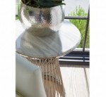 Ariana Martini Stainless Accent Table, Lexington Accent Table