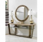 Lexington Glass and Wood Console Table 