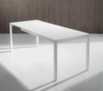 table with extension and lacquered metal frame