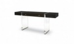 Century Furniture Glass and Wood Console Table 